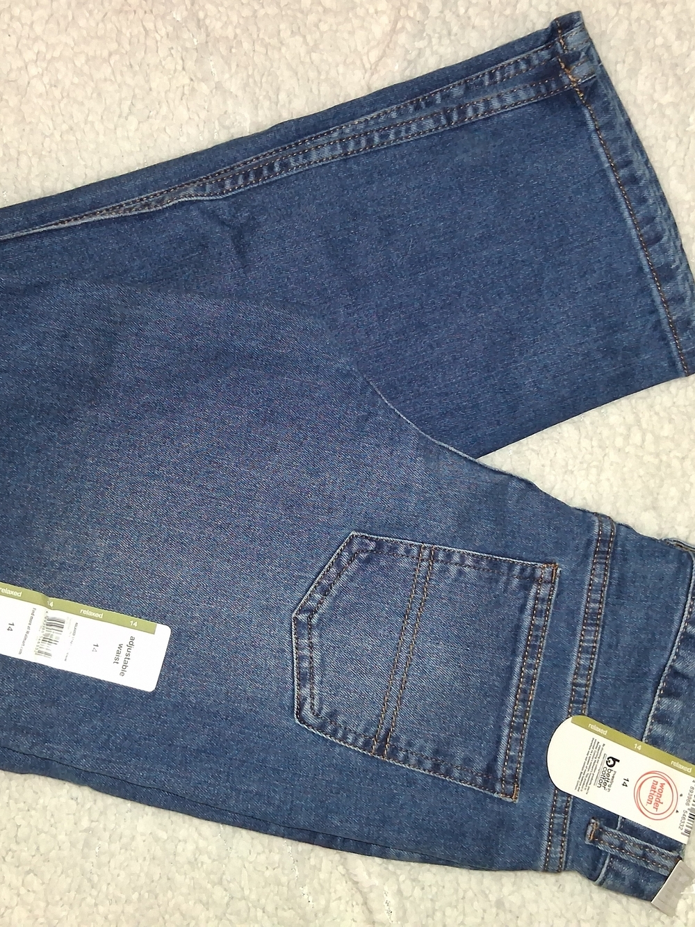 Boy's Blue Denim Jeans - Husky Fit